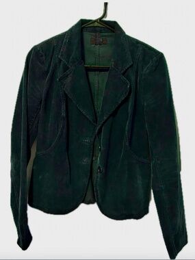 French Connection (FCUK) Forest Green Corduroy Blazer US Size 4 100% Cotton